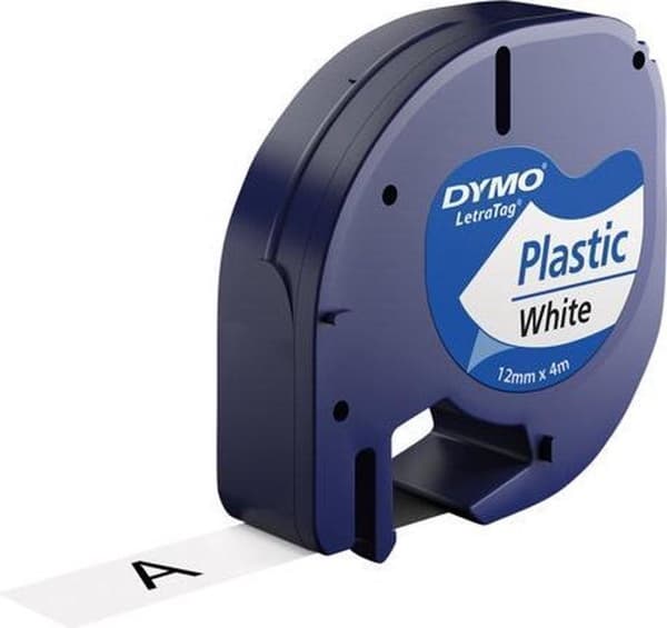 Dymo etikettape - 91201 Letratag - Hvid