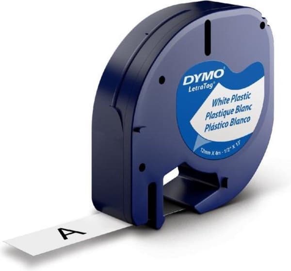 Dymo etikettape - 91201 Letratag - Hvid
