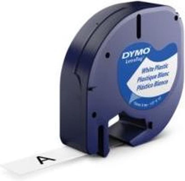 Dymo etikettape - 91201 Letratag - Hvid