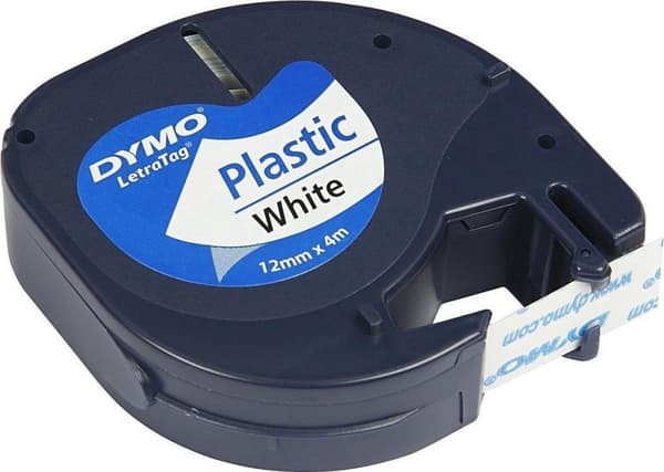 Dymo etikettape - 91201 Letratag - Hvid