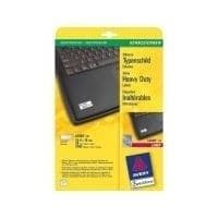 Avery Heavy Duty Laseretiketter - Polyesteretiketter - Sølv - 10 x 25,4 mm - 3780 stk. (20 ark x 189) (L6008-20)