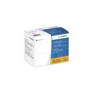 HERMA Frankeringsetiketter - Självhäftande pappersetiketter - vita - 130 x 40 mm - 1000 etikett(er) (500 ark x 2) (4318)