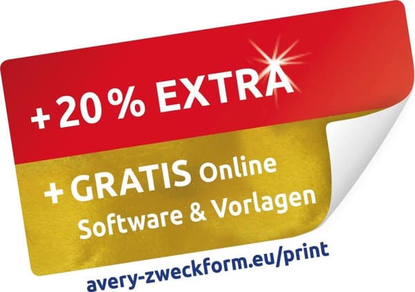 Private label Avery 4781 Universal Label 97x42.mm Vit