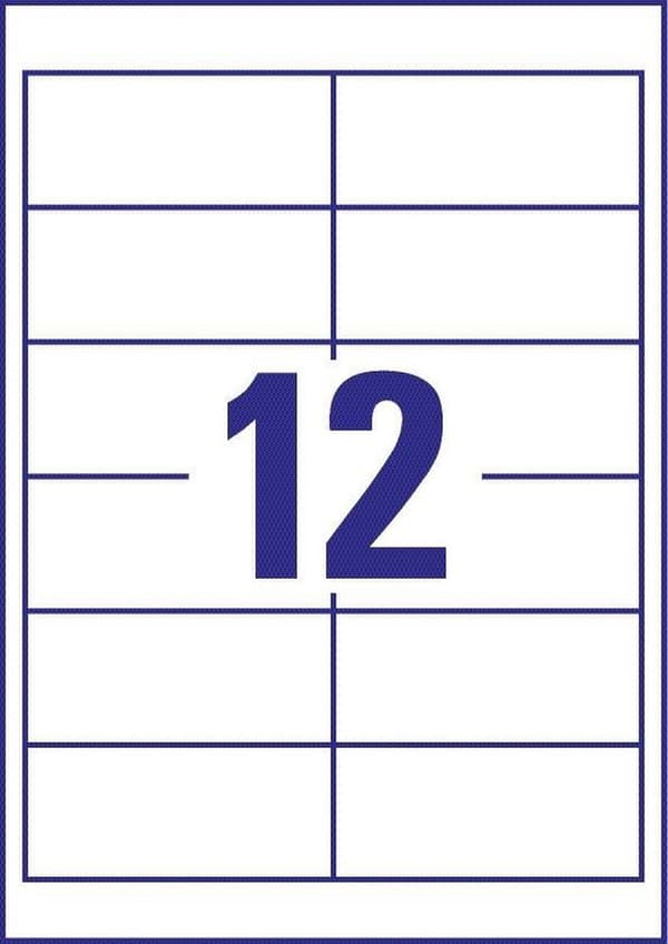 Private label Avery 4781 Universal Label 97x42.mm Vit
