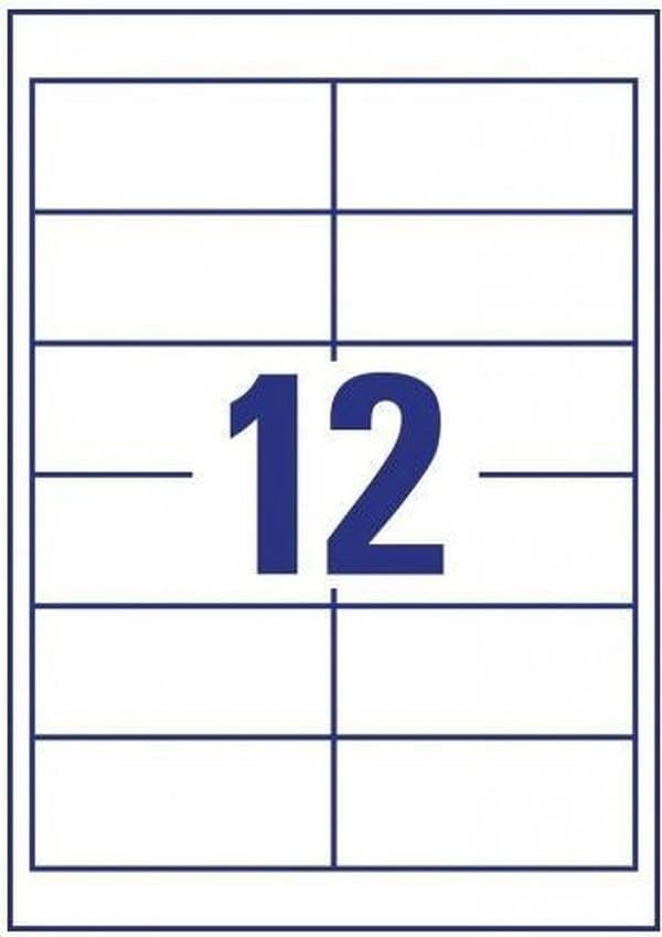 Private label Avery 4781 Universal Label 97x42.mm Vit