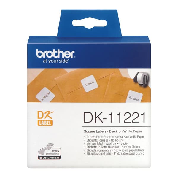 Brother DK-11221 - Etiketter - 23 x 23 mm - 1000 etikett(er) (DK11221)