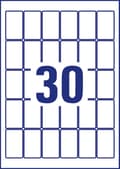 Pikkukuva 1 / 4: AVERY Zweckform pakasteetiketit, 30 x 50 mm, valkoinen, kylmänkestävä paperi, käyttölämpötila -20 asteeseen asti, - 1 kpl (L7975-25)