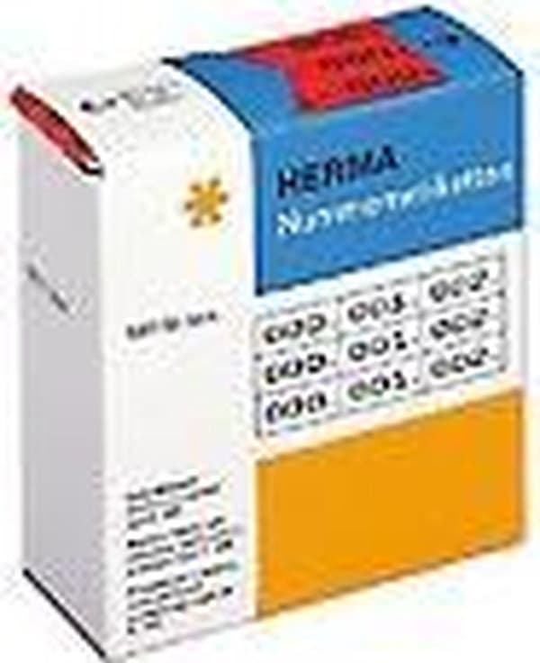 HERMA 4803 Nummerlappar 3-faldigt självhäftande 10x22 mm blå/svart