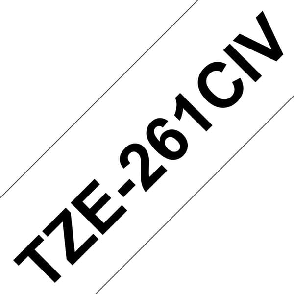 Brother TZe261 - Laminerad tejp - Svart på vitt - Rulle (3,6 cm x 8 m) - för P-Touch PT-3600, PT-550, PT-9200, PT-9500, PT-9600, PT-9700, PT -9800 ( T