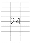 Miniatyrbillede 1 af 5: Herma folieetiketter 66X33,8 25 ark DIN A4 600 stk 4691