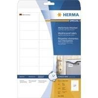HERMA InkPrint - foliotarrat - valkoinen - 29,6 x 63,5 mm - 270 kpl. (10 arkkia x 27) (4864)