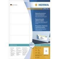 HERMA Special - Flytbara adressetiketter - vit - 99,1 x 57 mm 1000 etikett(er) (100 ark x 10) (10316)