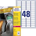 Miniatyrbild 1 av 6: Avery Zweckform Ultra-Resistant Etiketter - polyeten (PE) - matt - permanent lim - vit - 45,7 x 21,2 mm 1920 etikett(er) (40 ark x 48) etikett (L7911-