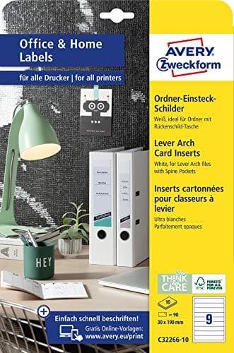 10 insatta baketiketter vita för 4,5 cm (C32266-10)