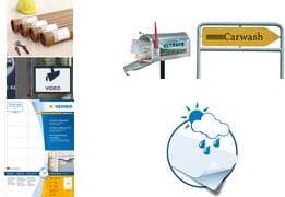 HERMA Special - polyeten (PE) - matt - extremt självhäftande - vit - A3 (297 x 420 mm) 40 etikett(er) (40 ark x 1) folieetiketter (9544)