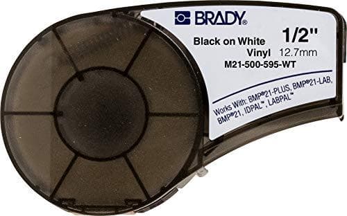 Brady 142807 svart - vit självhäftande skrivaretikett (142807)