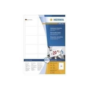 HERMA Løsøre - selvklæbende etiketter - hvid - 63,5 x 46,6 mm - 1800 stk. (100 ark x 18) (10302)
