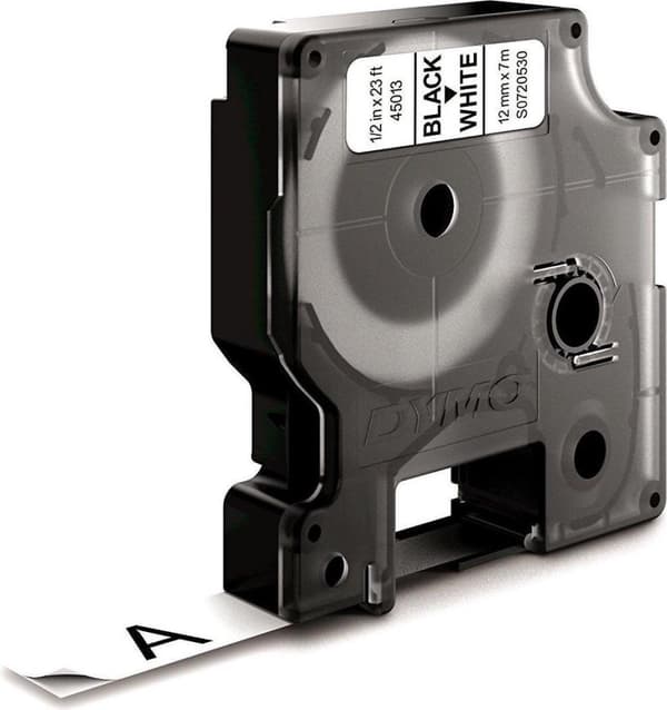 DYMO D1 Standard - Sort på hvid - 12 mm