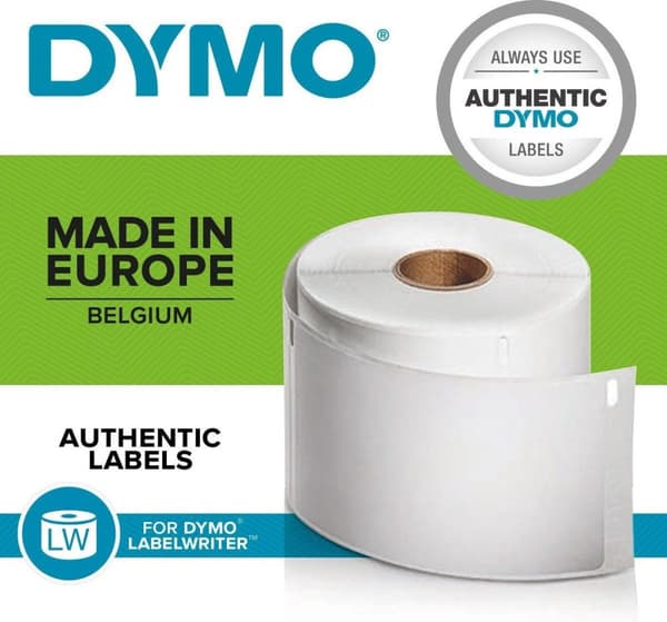 Etikett Dymo 13187 etikettskrivare 36x89mm 6240st