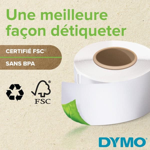 Etikett Dymo 13187 etikettskrivare 36x89mm 6240st