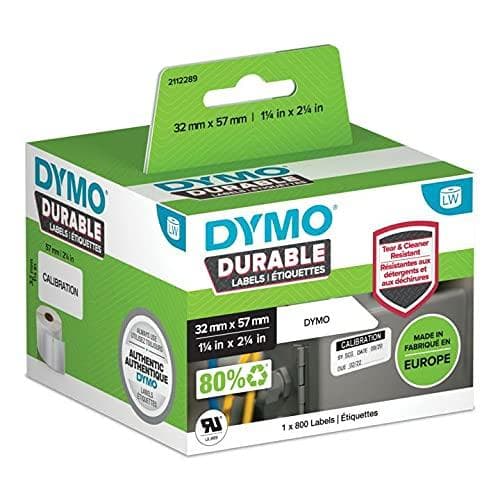 DYMO 2112289 Etiketter Rulle 57 x 32 mm Polypropenfilm Vit 800 St. Permanent Universal Etikett
