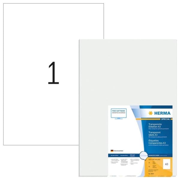HERMA 8694 Transparent Selvklæbende printer label printer label