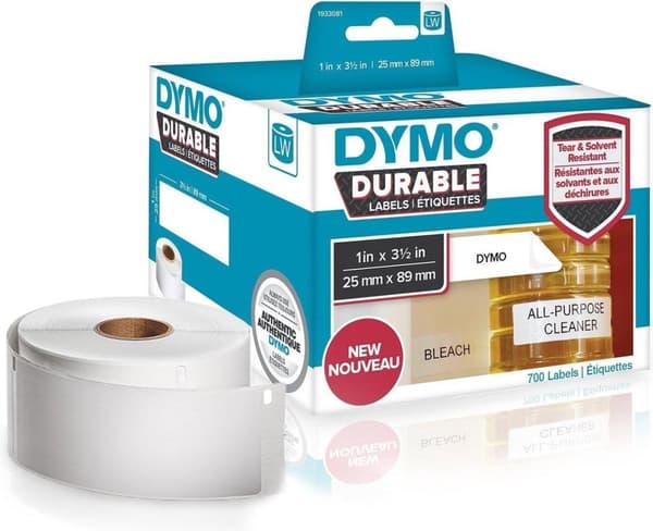 DYMO LW - LW-holdbare etiketter - 25 x 89 mm - 1933081