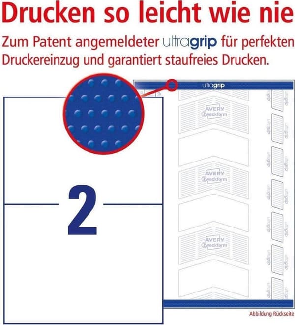 Avery Zweckform 3655-200 etikett Vit rektangel Permanent 440 st.