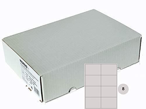 Kores - Universal självhäftande rektangulära etiketter, 500 ark format vit med etiketter 105 x 74 mm
