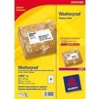 Avery Zweckform L7992 - Permanente selvklæbende vejrbestandige forsendelsesetiketter - Hvid - 57 x 99,1 mm - 250 etiketter (25 ark x 10) (L7992-25)