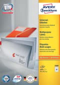 Miniatyrbillede 1 af 4: Avery hvide etiketter QuickPeel format 70 x 297 mm (bxh) 3.000 styk 30 pr. ark æske med 100 ark