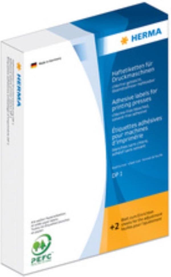 HERMA 2930 Etiketter i printerens emballage, DP1 25 x 40 mm, hvid selvklæbende permanent klæber