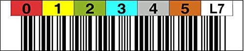 LTO 7-etikett horisontellt nummerintervall 000000-000099