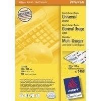 Avery - Etiketter - Gul - A4 (210 x 297 mm) - 100 stk. (25 ark x 4) (3459)