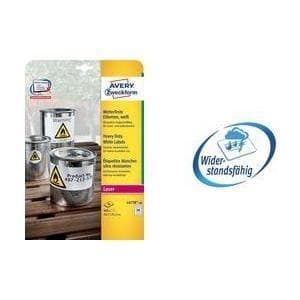 Avery Zweckform - polyester, polyethylenterephthalat (PET) - mat - permanent klæbemiddel - belagt - hvid - 210 x 148 mm 40 label(s) (20 ark x 2) label