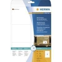 HERMA Special - Ekstra stærke, selvklæbende, matte forsendelsesetiketter lavet af polyesterfilm - hvid - 99,1 x 93,1 mm 150 label(s) (25 ark x 6) (833