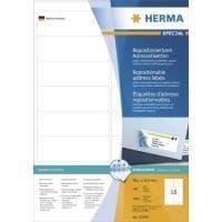 HERMA Special - Flytbara adressetiketter - vit - 99,1 x 33,8 mm 1600 etikett(er) (100 ark x 16) (10309)