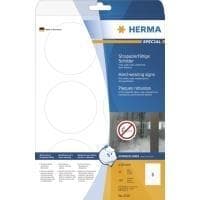 HERMA Special - Självhäftande matt polyesterfilmetiketter - vit - 84 mm rund 150 etikett(er) (25 ark x 6) (8336)