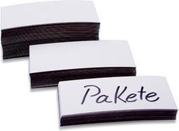 magnetoplan magnetiske etiketter, hvide, 30 x 100 x 0,6 mm
