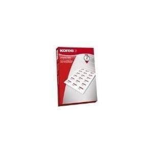 Kores universaletiketter, 70 x 42,3 mm, blå, 100 ark uden kant - 1 stk (L7042B)
