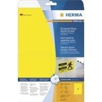 HERMA Special - Itsekiinnittyvä, säänkestävä, mattakalvotarra ulkokäyttöön - Keltainen - 105 x 148 mm 100 tarraa (25 arkkia x 4) (8032)