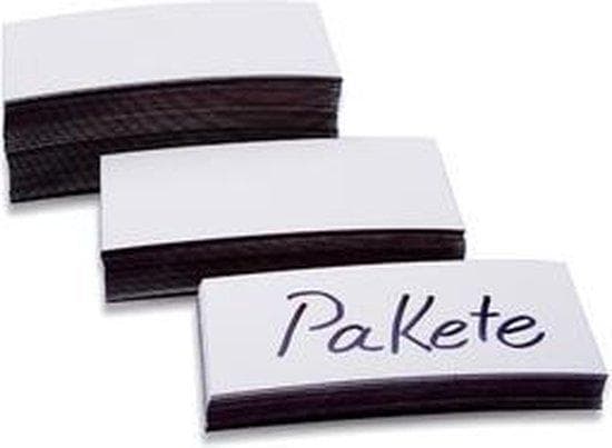 magnetoplan magnetiske etiketter, hvid, 20 x 100 x 0,6 mm til mærkning af opbevarings- og salgshylder, hvid (1532706)