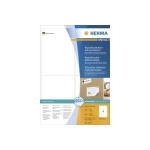 HERMA Løsøre - selvklæbende etiketter - hvid - 99,1 x 139 mm - 400 stk. (100 ark x 4) (10313)