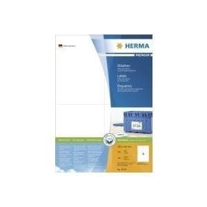 HERMA Premium - Permanenta självhäftande mattlaminerade pappersetiketter - vit - A6 (105 x 148 mm) - 400 etikett(er) (100 ark x 4) (4676)