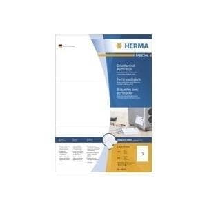 HERMA SuperPrint - Perforerede etiketter - hvid - 99 x 210 mm (100 ark x 1) (4664)