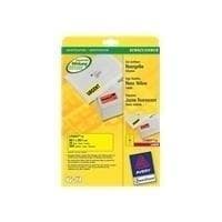 Avery High Visibility-etiketter - Permanenta självhäftande etiketter - Neongul - 99,1 x 38,1 mm 350 etikett(er) (25 ark x 14) (L7263Y-25.FR)