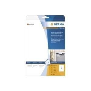 HERMA InkPrint - Selvklæbende matte folieetiketter - hvid - A4 (210 x 297 mm) - 10 label(s) (10 ark (4866)