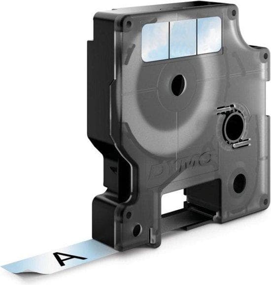 Newell Rubbermaid DYMO D1 - Itsekiinnittyvät tarrat - Musta kirkkaalla - Rulla (1,91 cm x 7 m) 1 rulla - LabelMANAGER (45800)