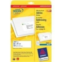 Avery - Adressetiketter - Vit - 99,1 x 38,1 mm - 350 etikett(er) (25 ark x 14) (J8163-25)
