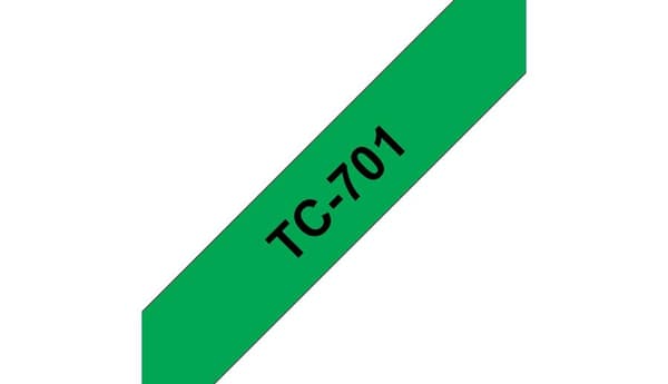 Brother - Etiketter - svart, grön - rulle (1,2 cm) - 1 rulle (TC701)